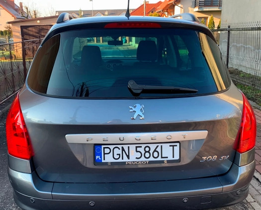 Peugeot 308 cena 21999 przebieg: 177000, rok produkcji 2011 z Gniezno małe 781
